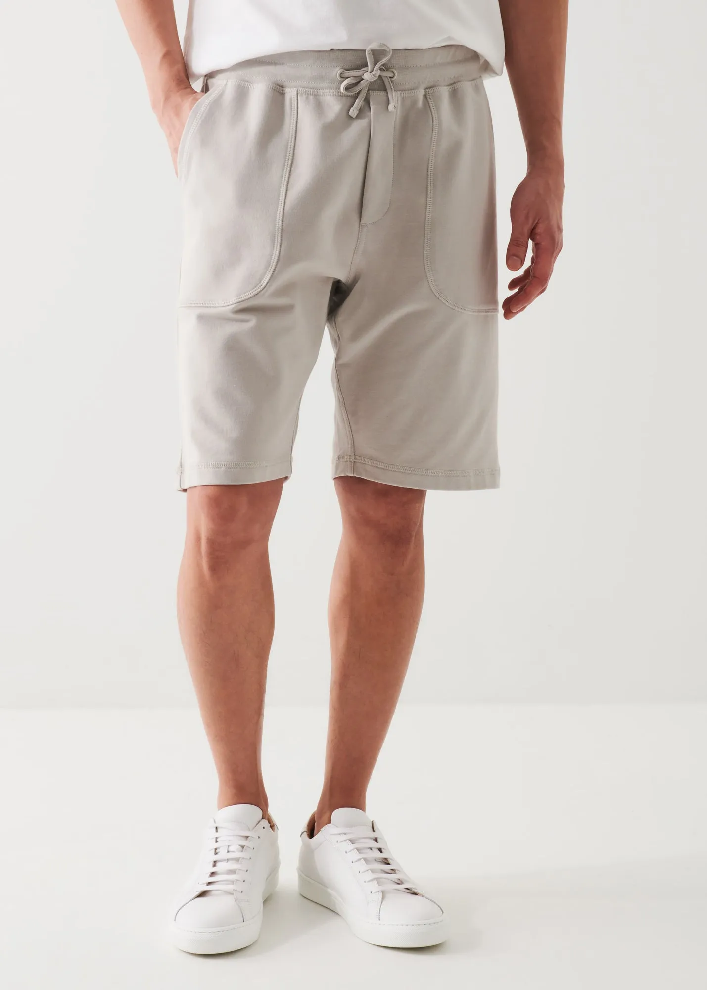 PIMA COTTON FRENCH TERRY DRAWSTRING SHORT