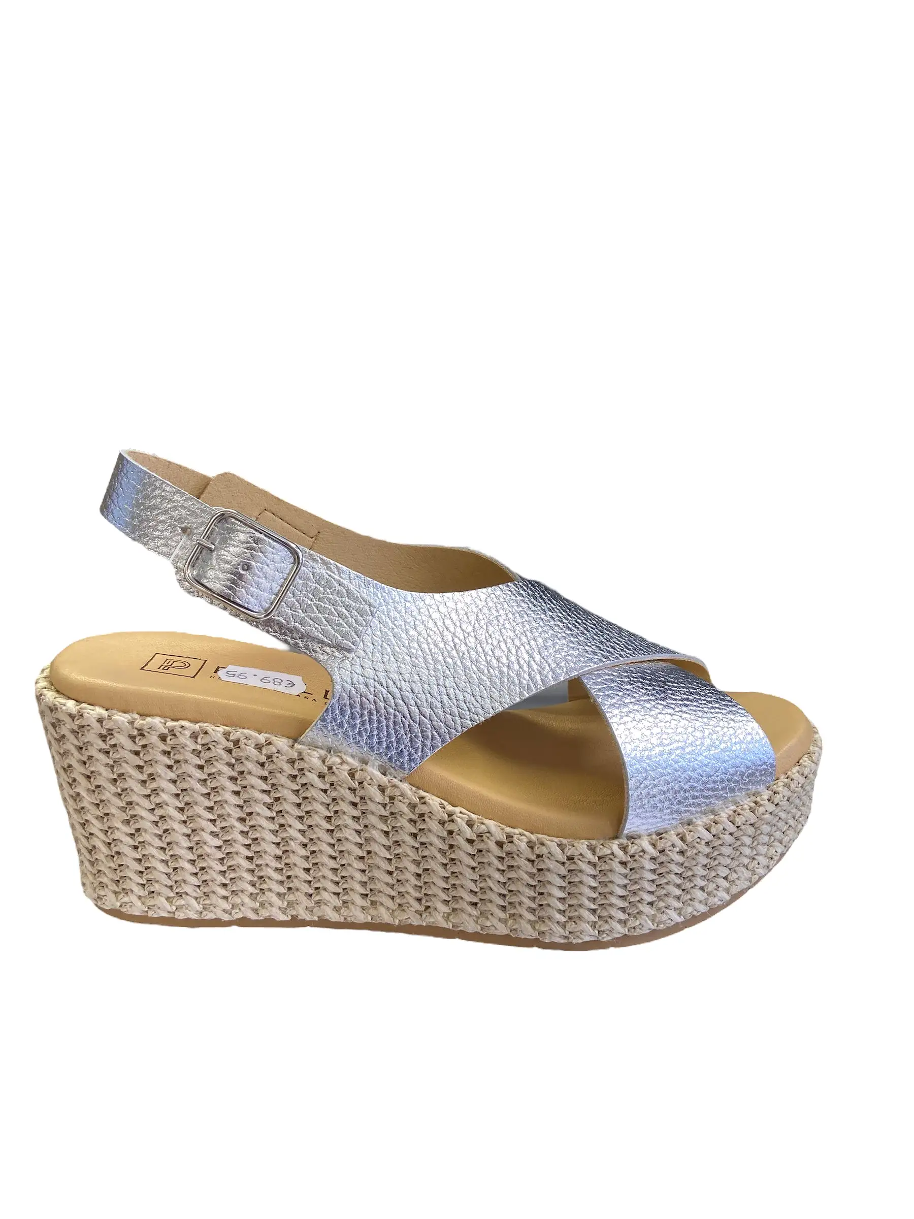 Pitillos Espadrille Wedge Sandal Silver