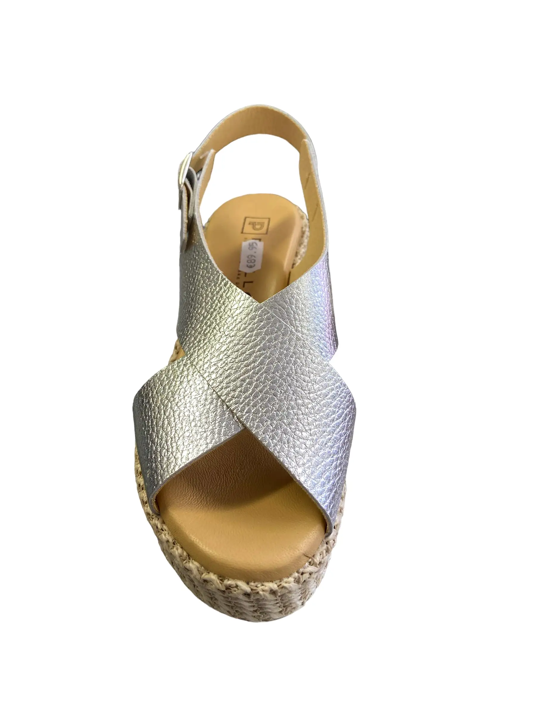 Pitillos Espadrille Wedge Sandal Silver