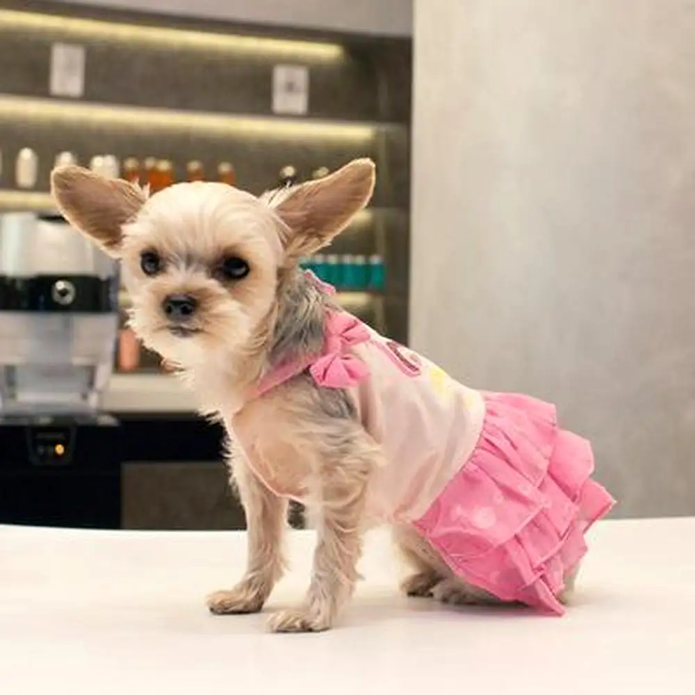 Sequin Flamingo Dog Dress