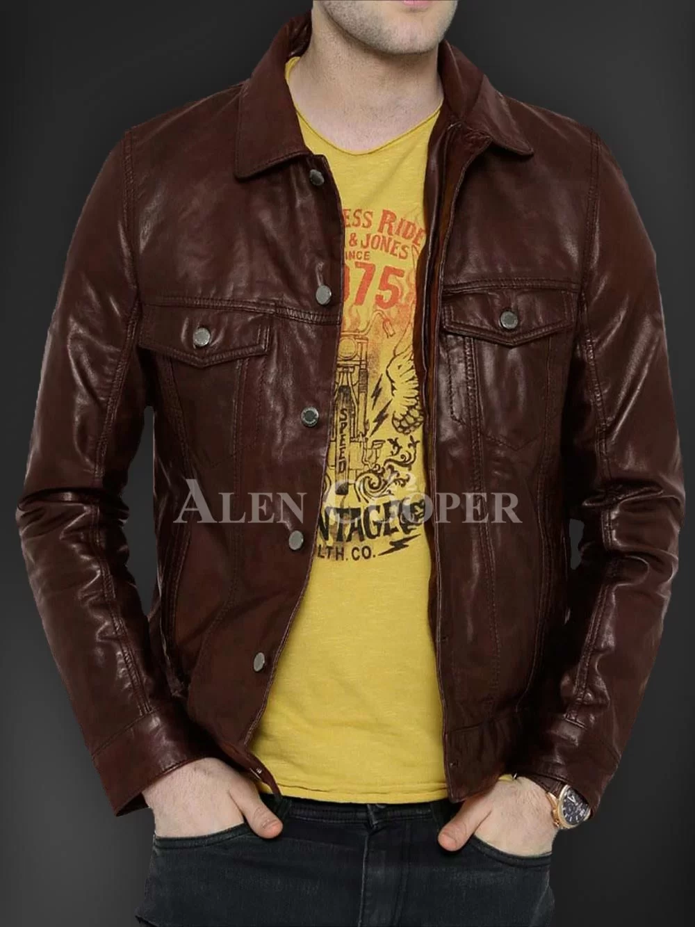 Soft yet sturdy reasonable leather jacket for men