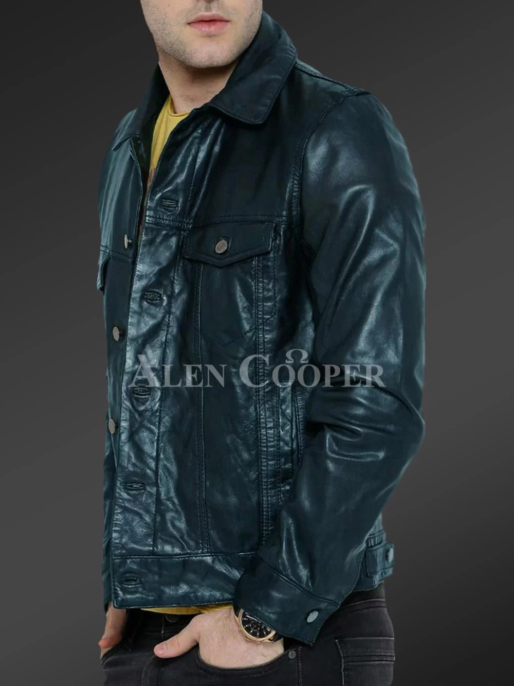 Soft yet sturdy reasonable leather jacket for men