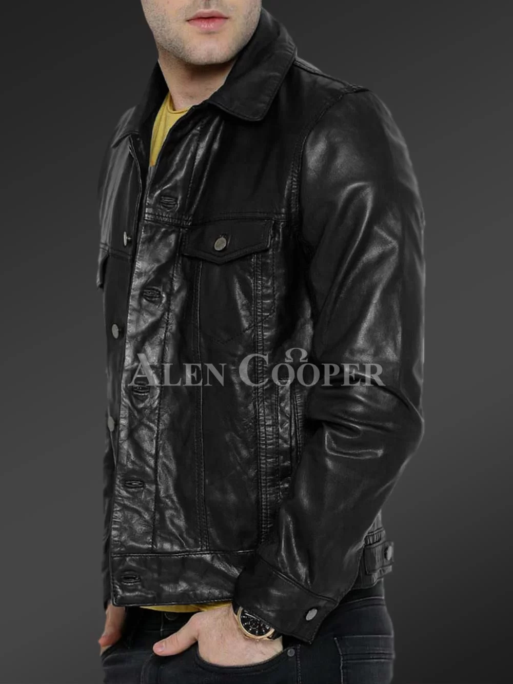 Soft yet sturdy reasonable leather jacket for men