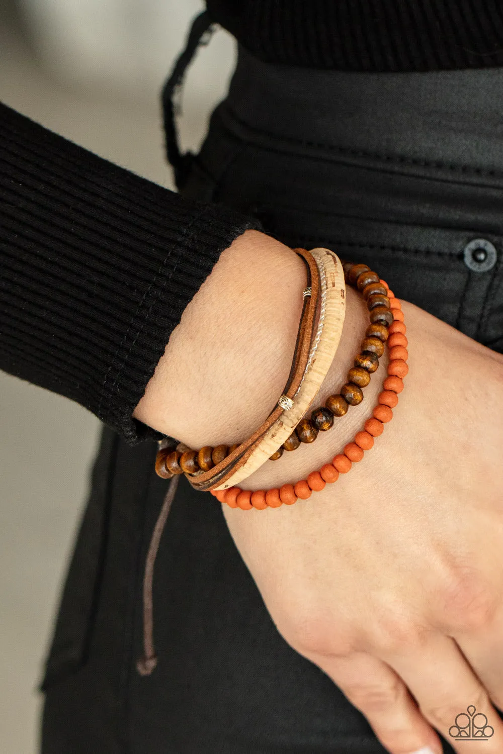 STACK To Basics - Orange ~ Paparazzi Bracelet