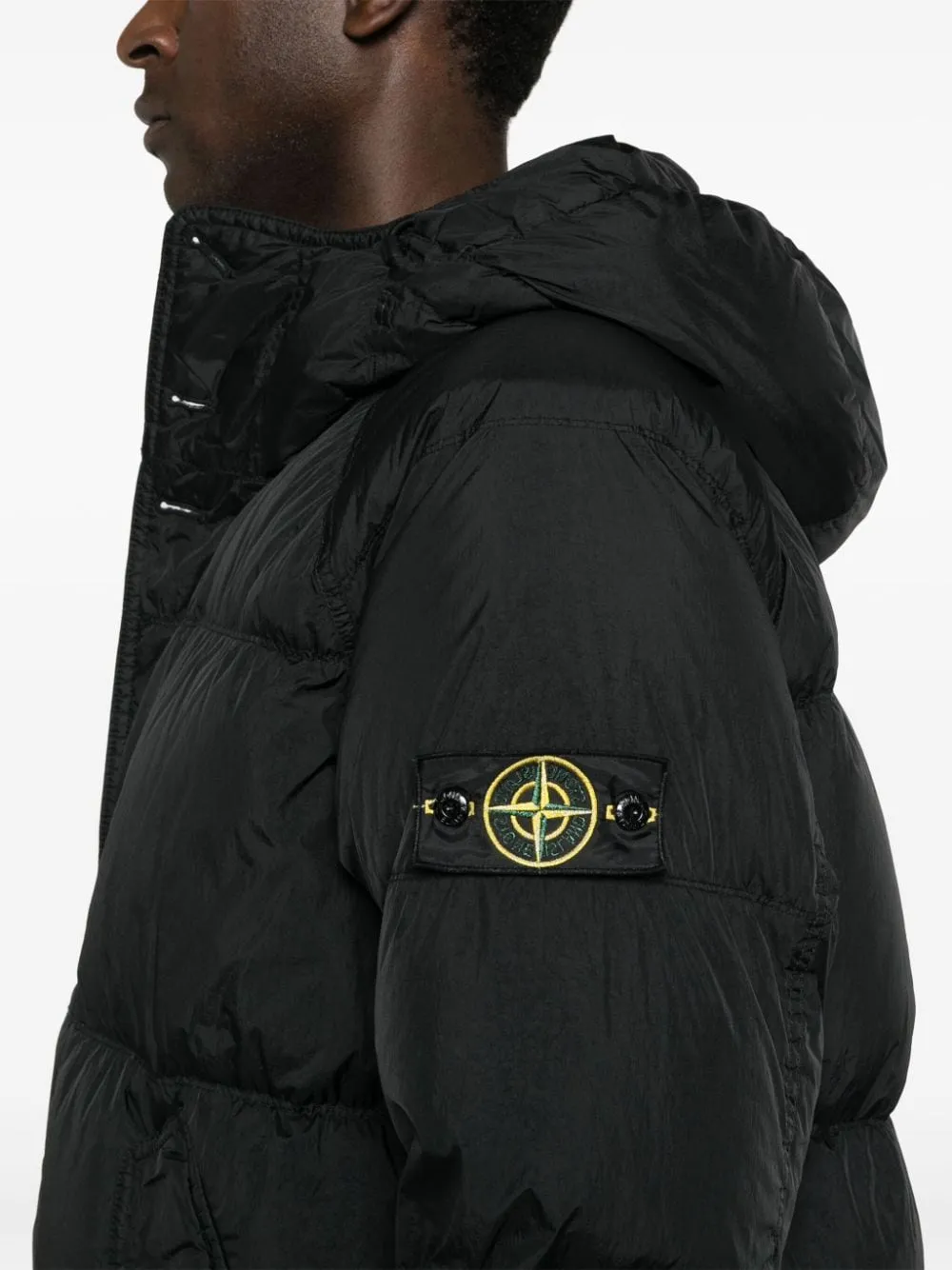 STONE ISLAND Eco-Conscious Padded Parka with Detachable Hood