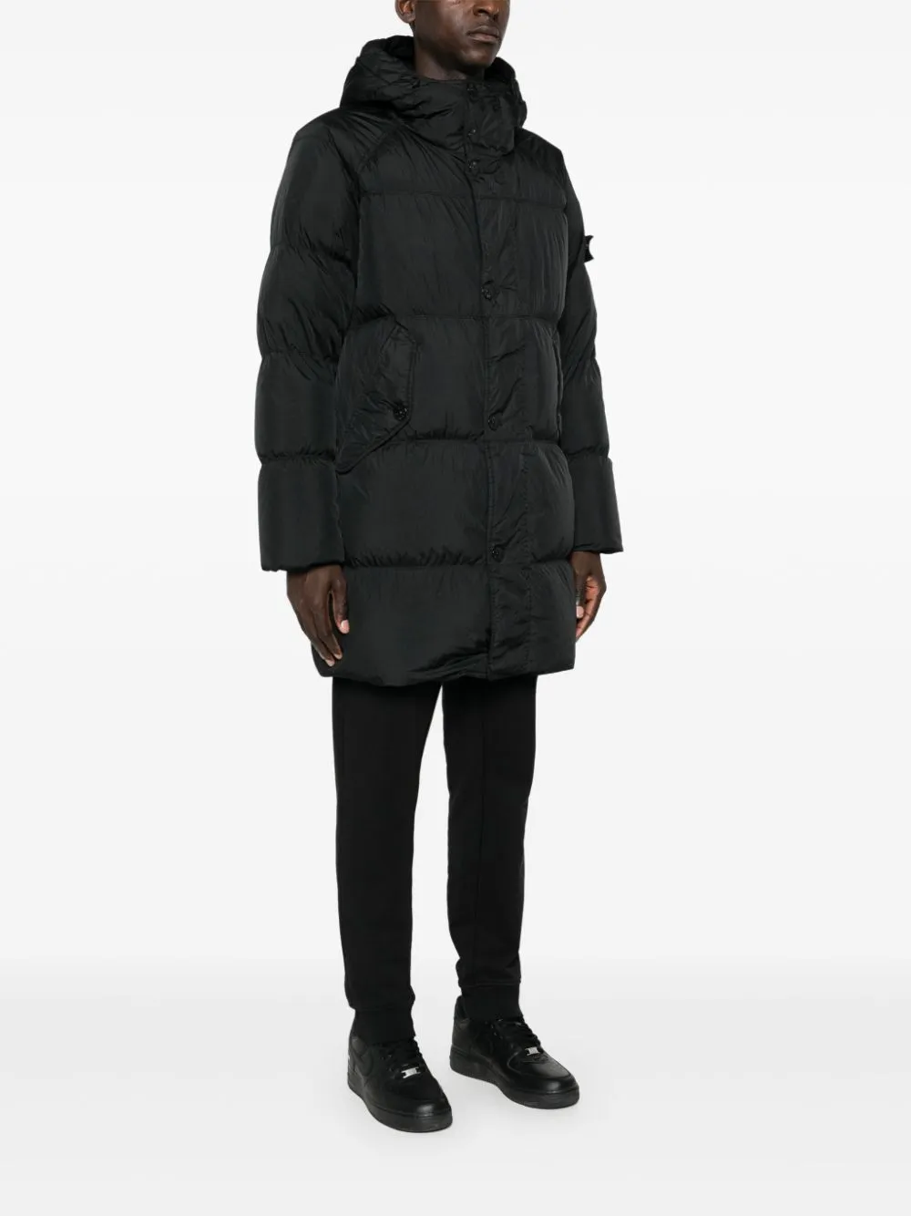 STONE ISLAND Eco-Conscious Padded Parka with Detachable Hood