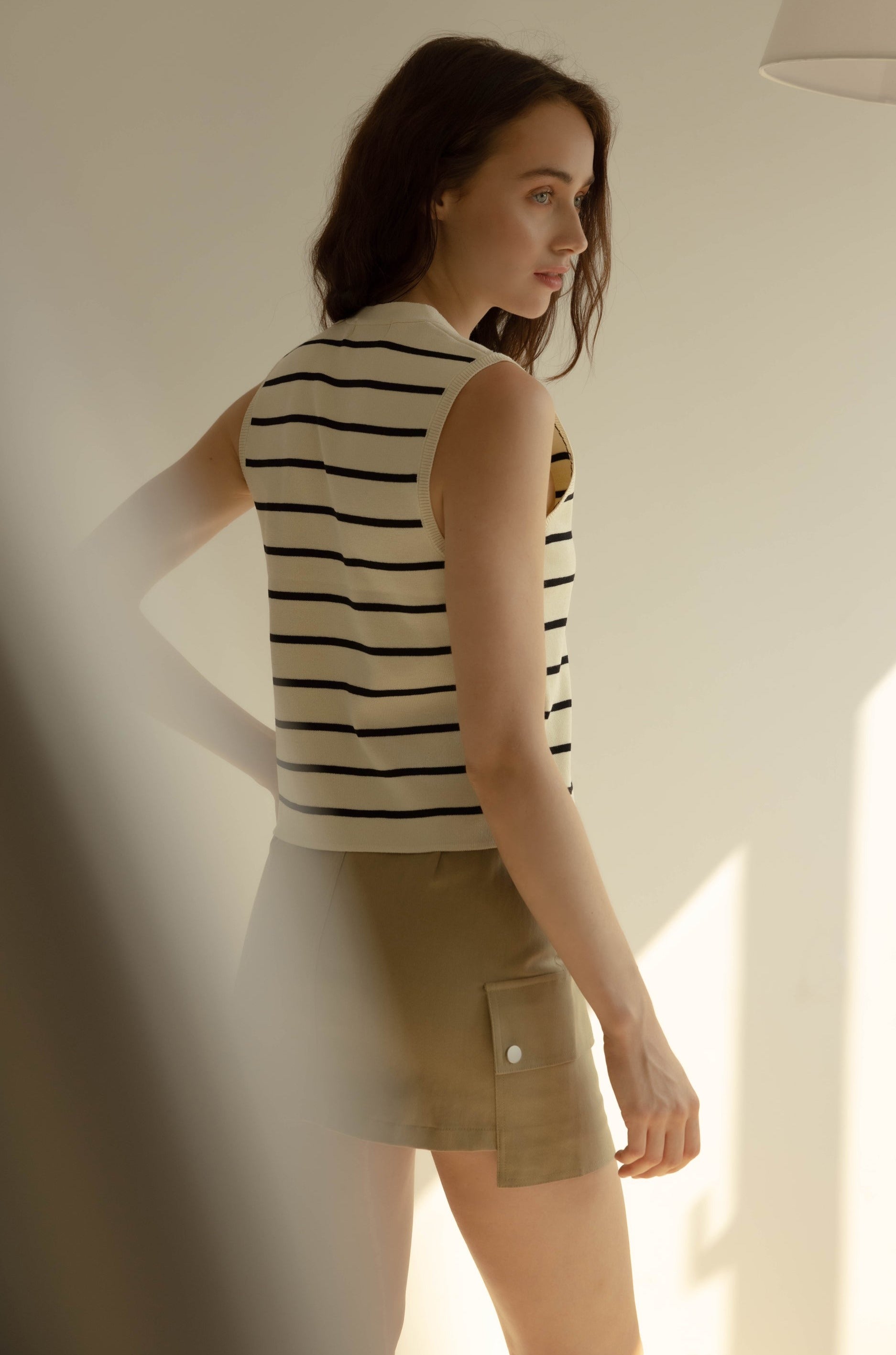 Sweet as honey stripes knit top