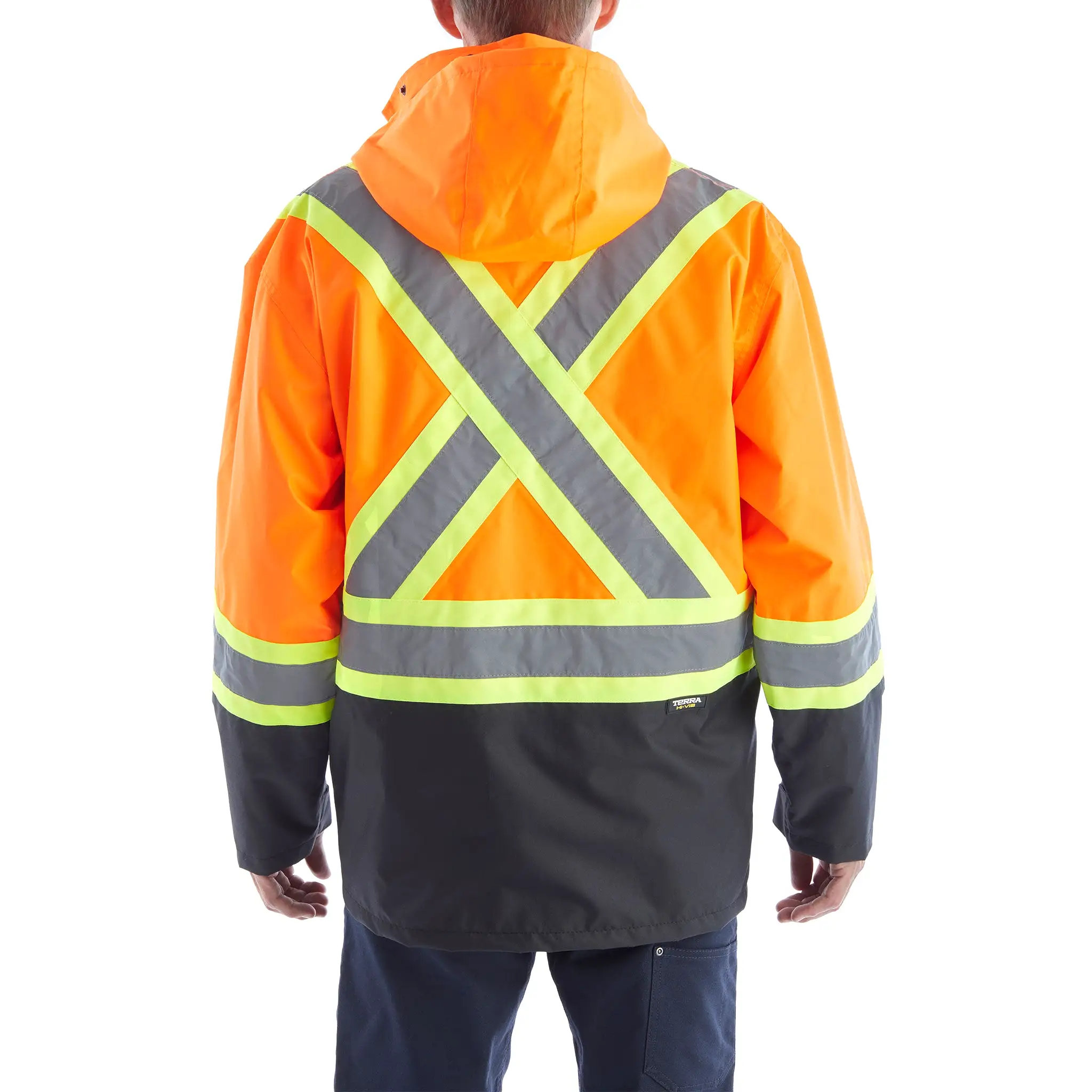 Terra Hi-Vis Rain Work Jacket 116520JOR - Orange