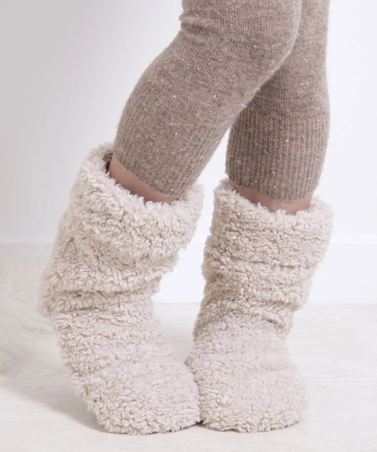 Totes toasties Ladies Faux Fur Bootie Slipper Socks