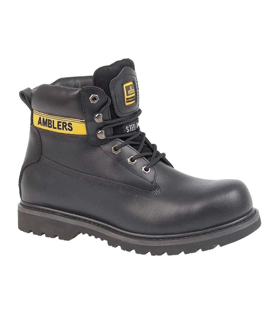 Unisex steel fs9 steel toe cap safety boot / womens boots black Amblers