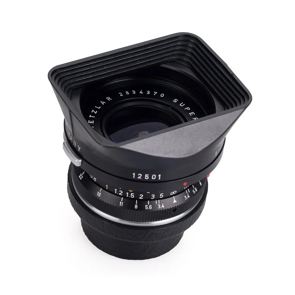 Used Leica Super-Angulon-M 21mm f/3.4 with Hood, 21mm Finder - Black