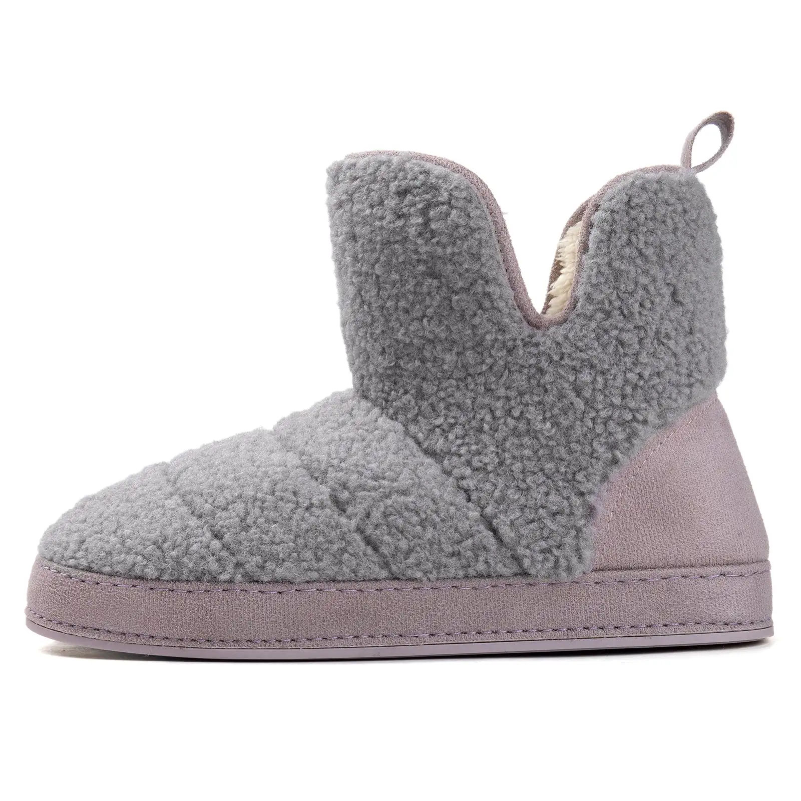 Women's Fuzzy Fleece House Bootie Ladies' Memory Foam Slipper