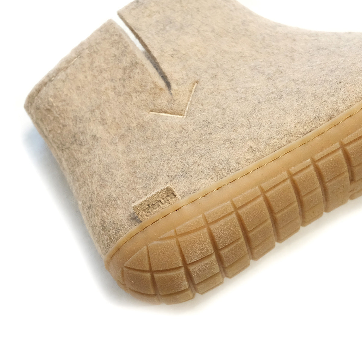 Wool Boot with Natural Rubber Sole - Sand