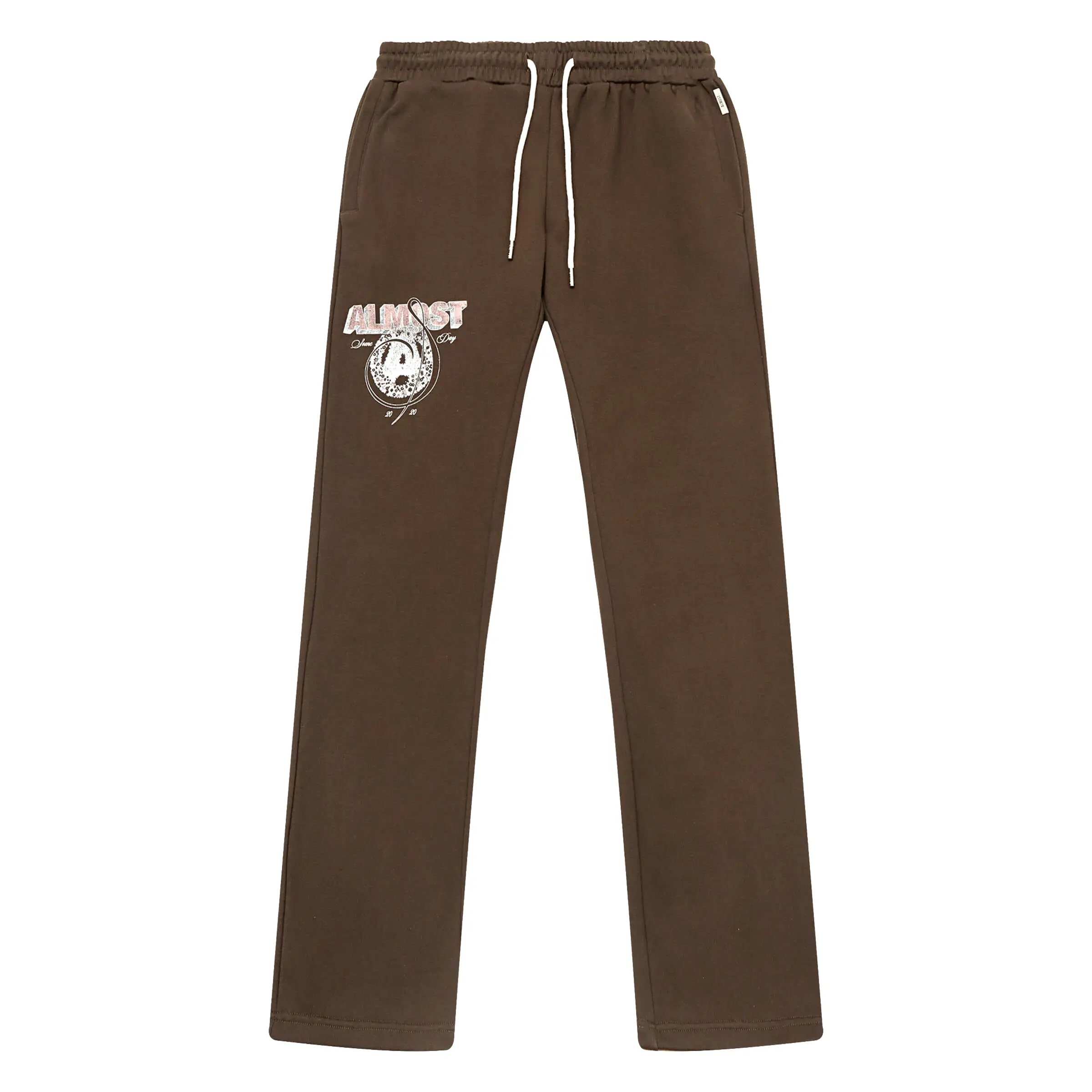 Wreath Stacked Joggers Brown